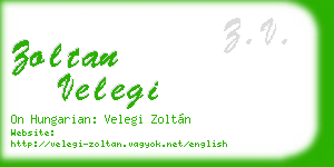 zoltan velegi business card